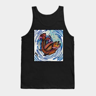 happy fish tattoo art Tank Top